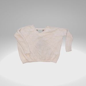 Cute/ Casual Delicate Cream V Neck Sweater